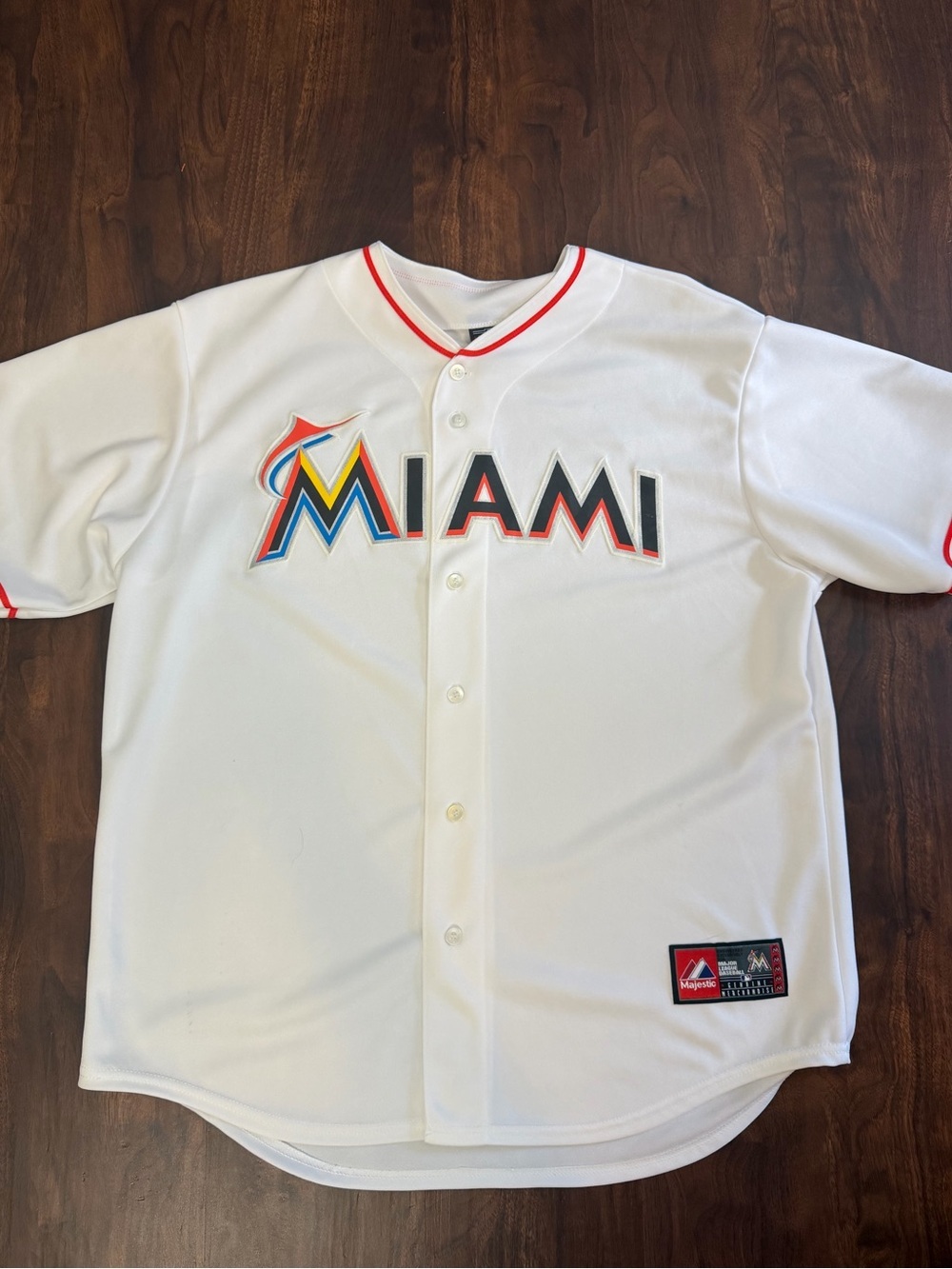 Miami Marlins Jersey White MLB Baseball Majestic